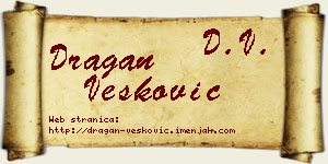 Dragan Vesković vizit kartica